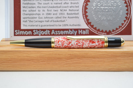 Handcrafted Pen Made From Indiana University Simon Skjodt Assembly Hall Plastic Stadium Seats