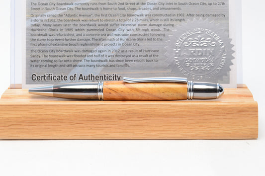 Handcrafted Twist Pen Handcrafted with Wood From the Ocean City, Maryland Boardwalk