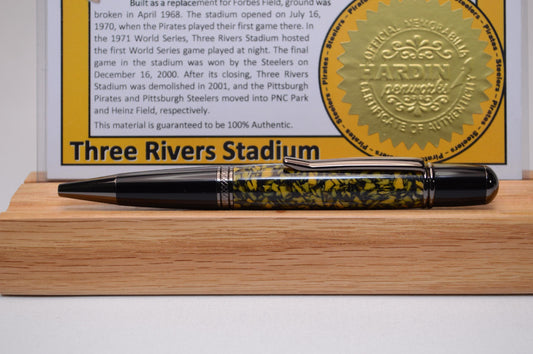 Handcrafted Twist Pen Made From The Plastic Seats of Three Rivers Stadium Pittsburg