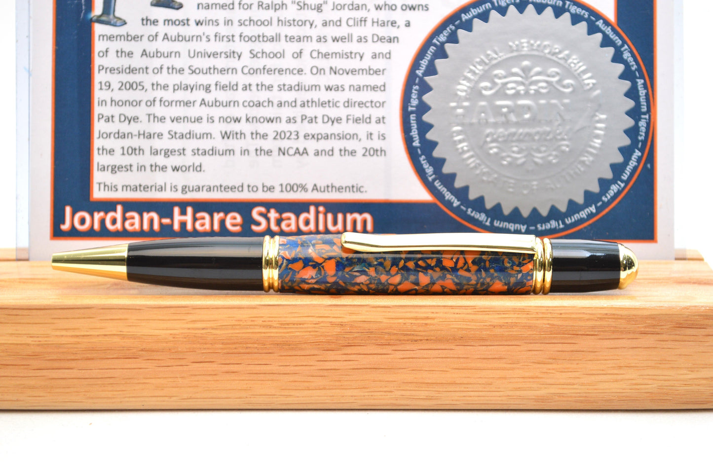 Handcrafted Pen Made From The Plastic Stadium Seats of Jordan-Hare Stadium