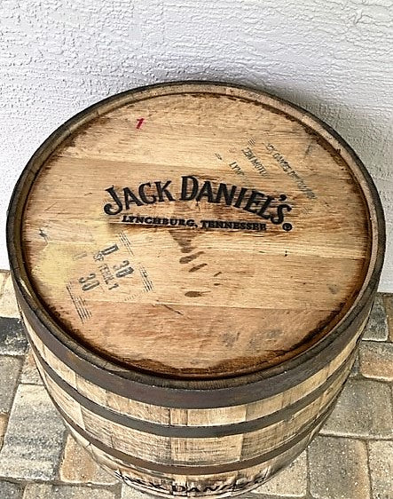 Full Sized Wooden Oak Whiskey Barrel, Man Cave Decor, Rustic Decor