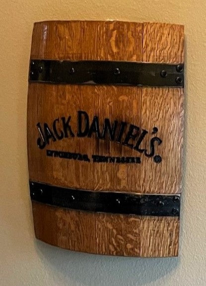 Whiskey Barrel Wall Hanging, Wall Art From A Used Oak Whiskey Barrel