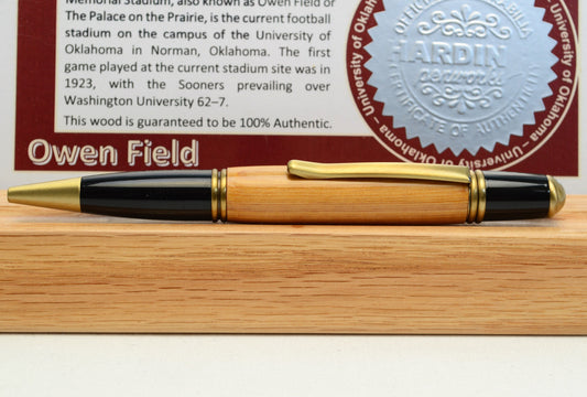 Handcrafted Pen Made From University of Oklahoma Owen Field Wooden Stadium Bleachers