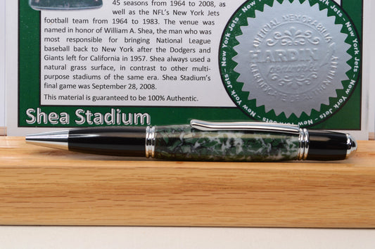 Handcrafted Pen Made From New York Jets Shea Stadium Plastic Stadium Seats