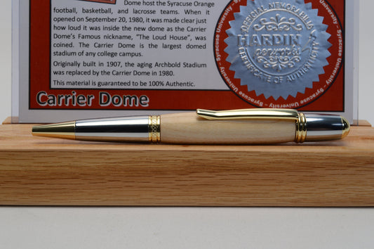 Handcrafted Pen Made From Syracuse University Carrier Dome Wooden Basketball Court