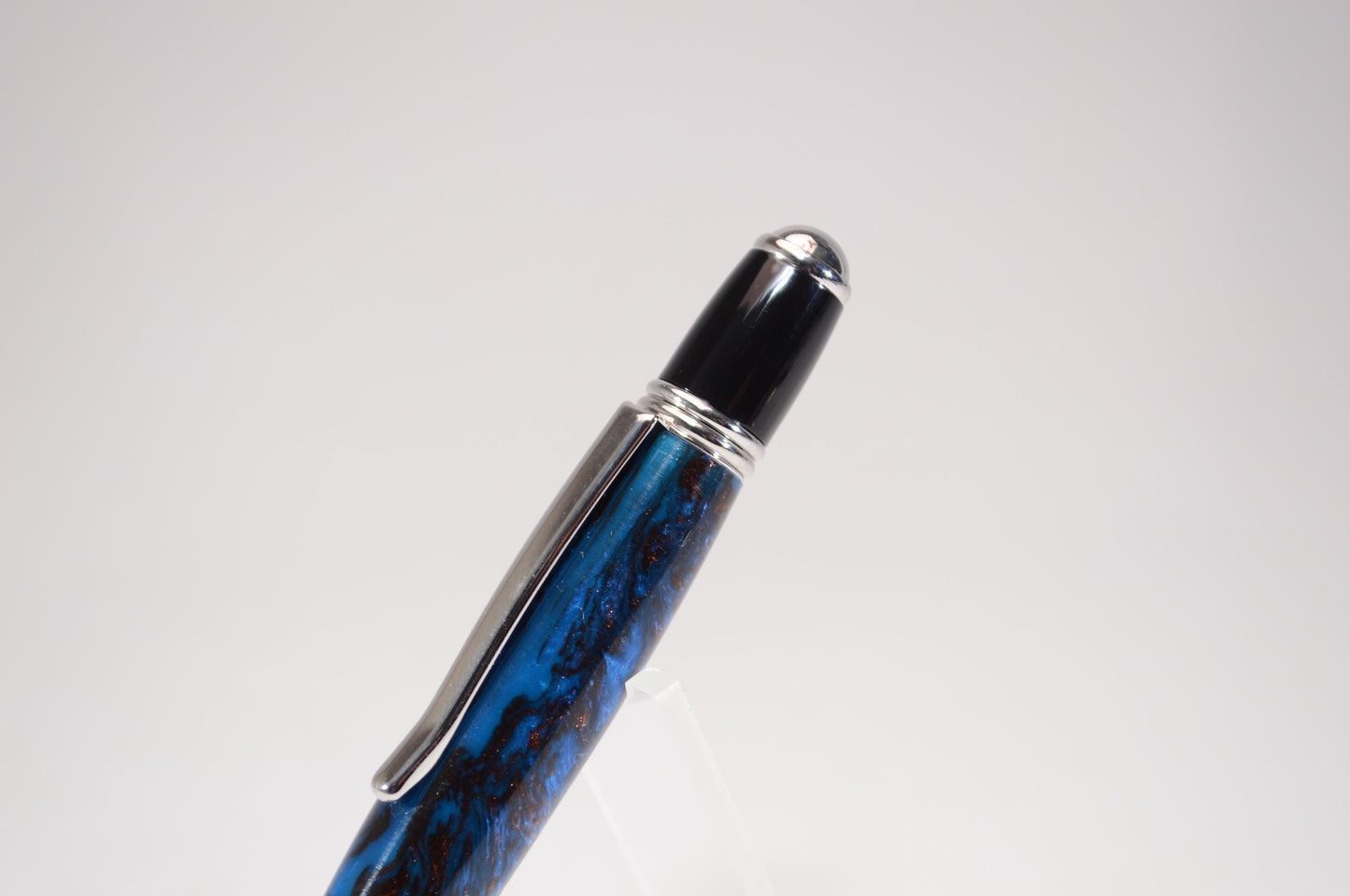 Elegant Handcrafted Twist Pen in Multi Color Acrylic with Rhodium and Black Chrome Finish