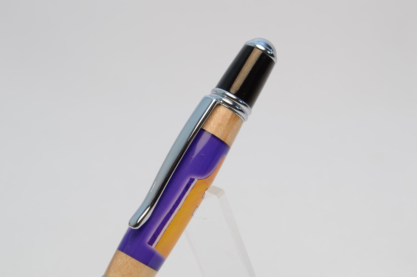 Handcrafted Pen Made With a Swatch from a Shaquille O'Neal Game Used Jersey and Wood from The Forum