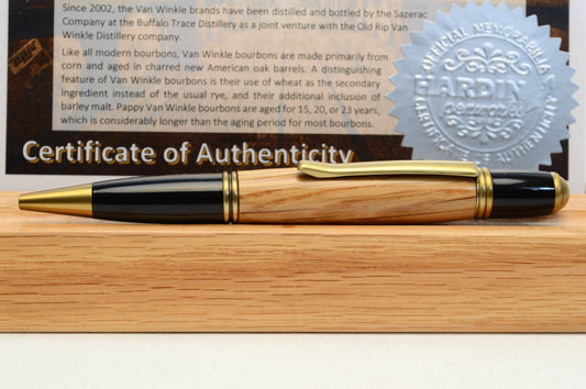 Handcrafted Pen Made From a Pappy Van Winkle Whiskey Barrel