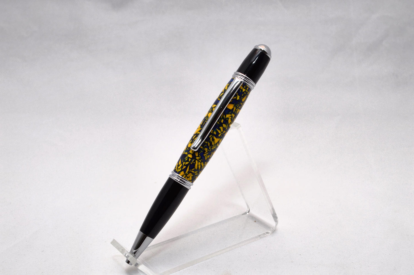 Handcrafted Twist Pen Made From the Plastic Seats of University of Pittsburg Heinz Field