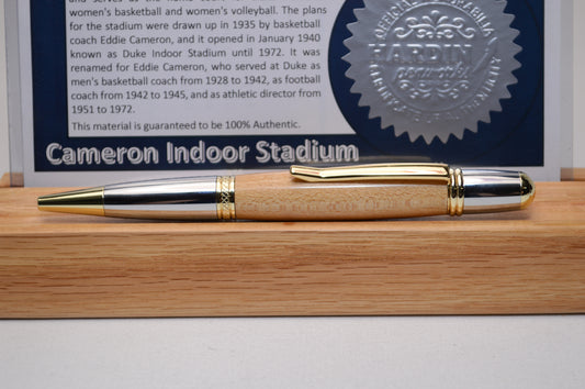 Handcrafted Pen Made From Duke University Cameron Indoor Stadium Basketball Court Wood