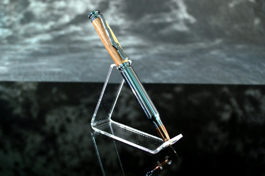 Whiskey Barrel Bullet Twist Pen in Chrome Finish