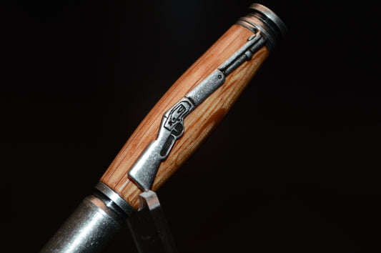 Whiskey Barrel Bullet Twist Pen in Antique Silver Finish