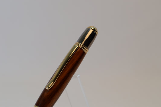 Sinai Desert Shittim (Acacia) Wood Twist Pen - Gold & Gunmetal Finish
