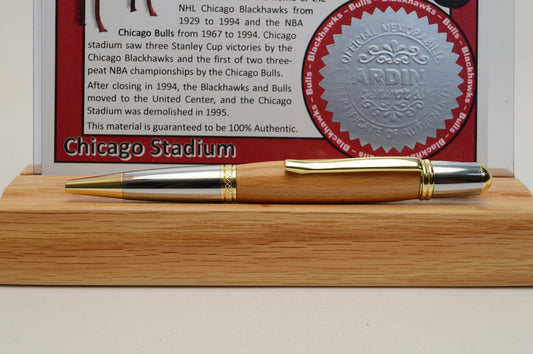 Handcrafted Pen Made From Chicago Bulls Chicago Stadium Wooden Stadium Seats