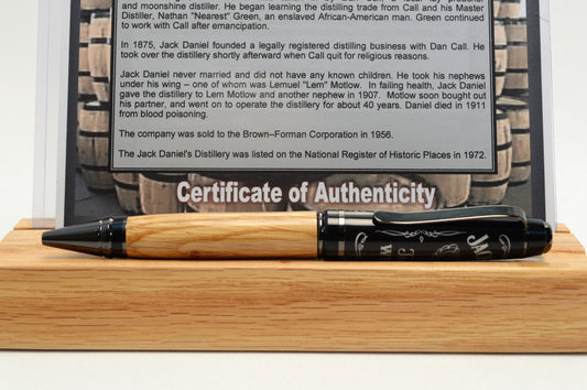 Whiskey Barrel Gunmetal and Black Chrome Twist Pen