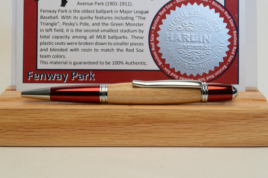 Handcrafted Pen Made From A Boston Red Sox Fenway Park Wooden Seat