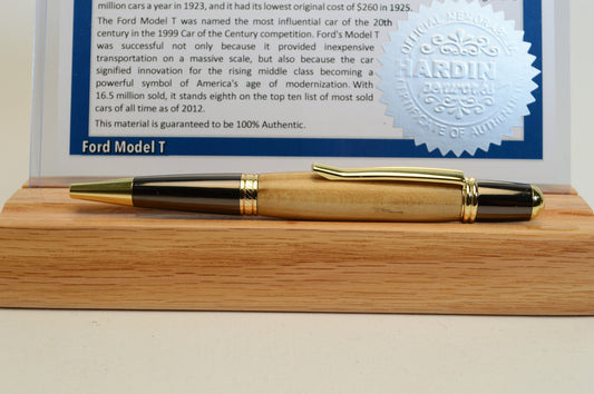 Handcrafted Pen Made From Ford Model T Hickory Wooden Wheel Spoke