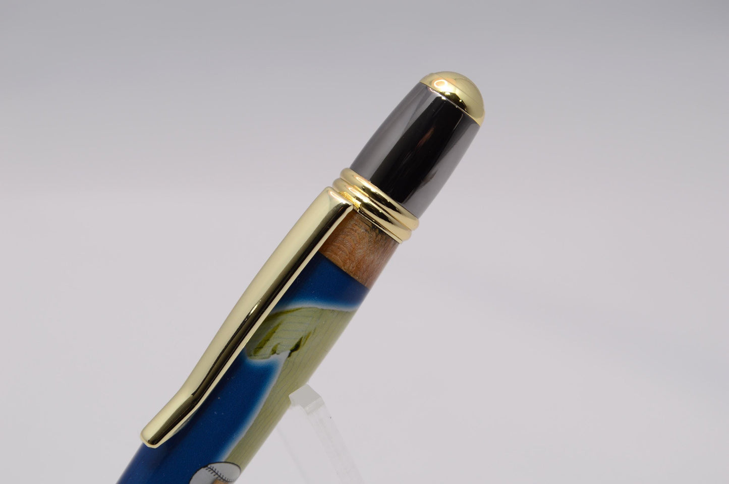 Handcrafted Pen Made From Babe Ruth Game Used Jersey, Bat, and Stadium Seat Wood From Yankees Stadium