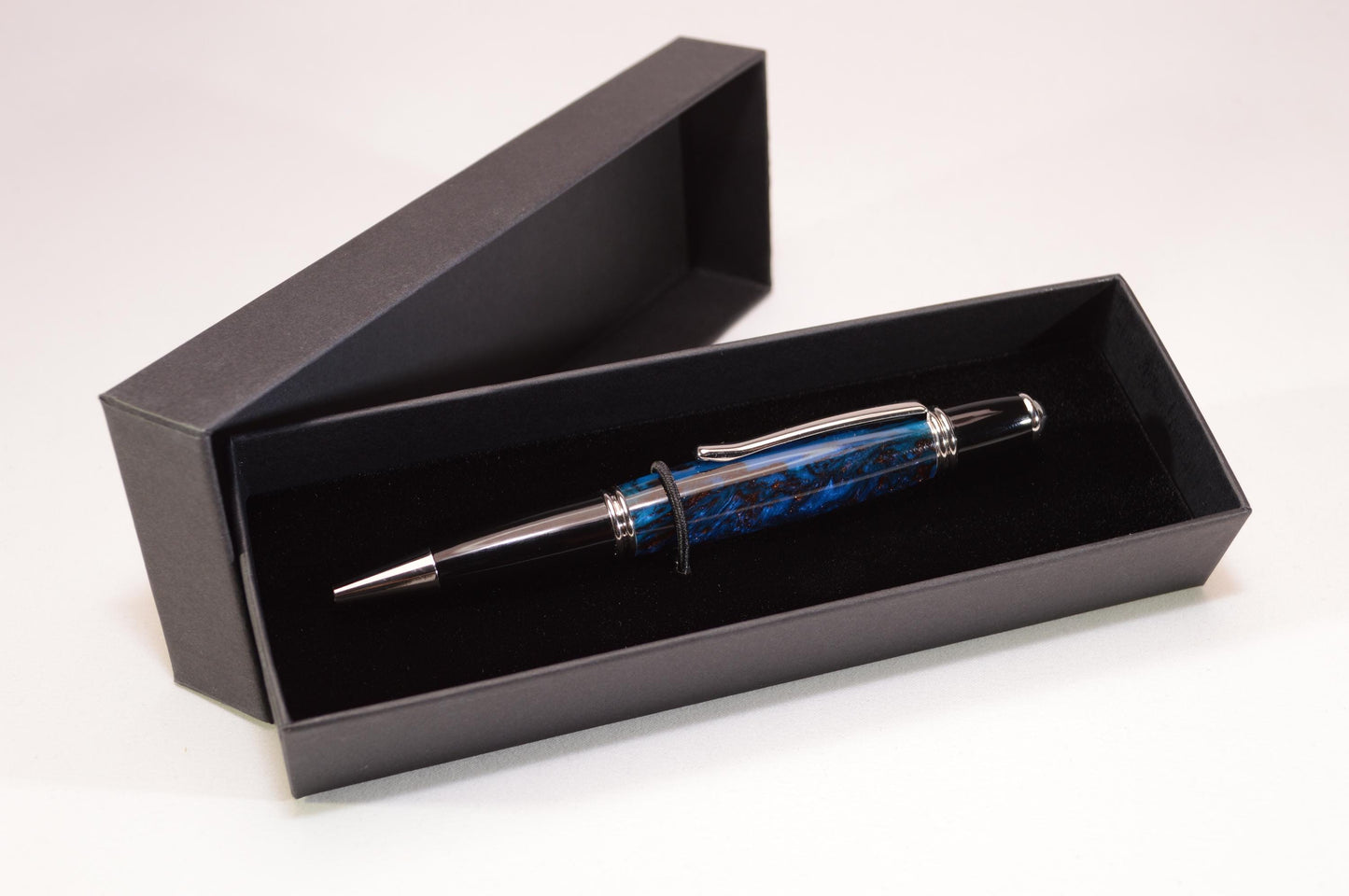 Elegant Handcrafted Twist Pen in Multi Color Acrylic with Rhodium and Black Chrome Finish