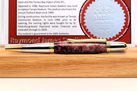 Handcrafted Pen Made From Tampa Bay Bucs Raymond James Stadium Seat