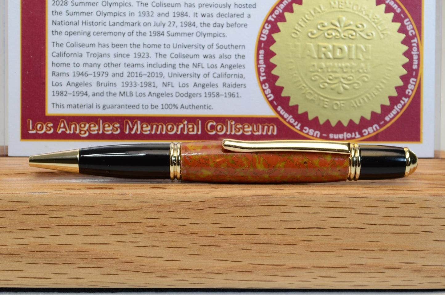 Handcrafted Pen Made From The Plastic Seats of LA Coliseum - USC