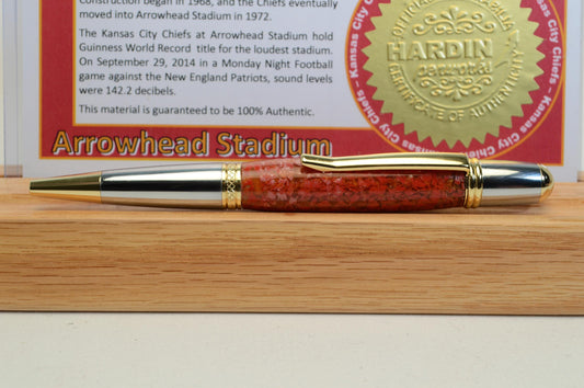 Handcrafted Pen Made From Kanas City Chiefs Arrowhead Stadium Seat