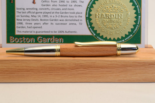 Handcrafted Pen Made From Boston Celtics and Boston Bruins Boston Garden Wooden Stadium Seat