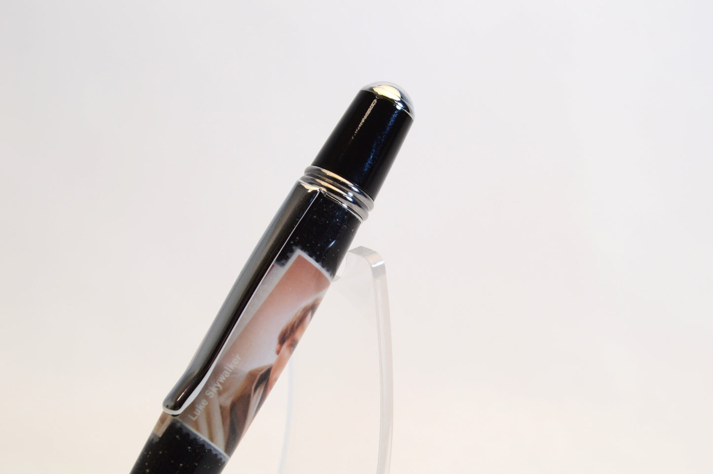 Handcrafted Pen Featuring a Star Wars Luke Skywalker Embedded Royal Mail Stamp