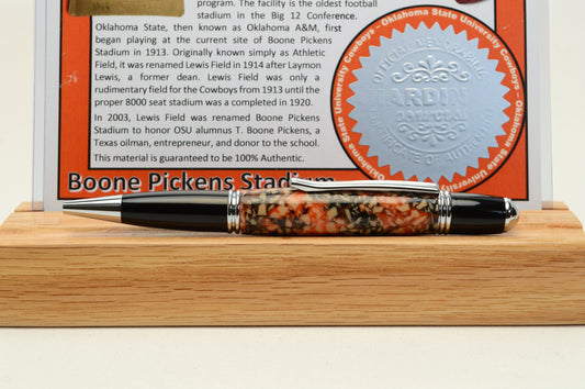 Handcrafted Pen Made From Oklahoma State Boone Pickens Plastic Stadium Seats