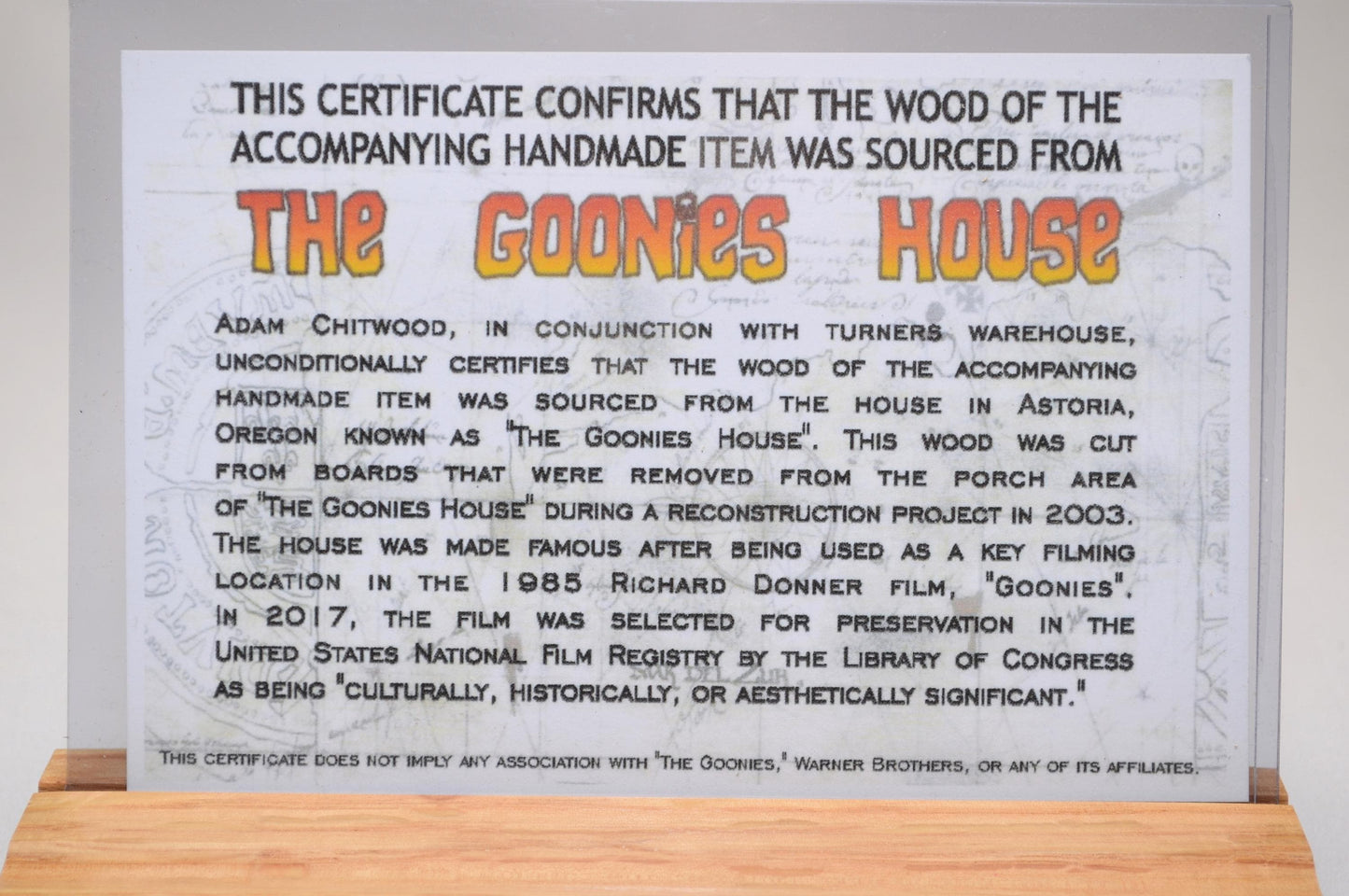 Handmade Twist Pen Made of Wood From The Goonies House in Astoria, Oregon