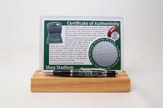 Handcrafted Pen Made From New York Jets Shea Stadium Plastic Stadium Seats