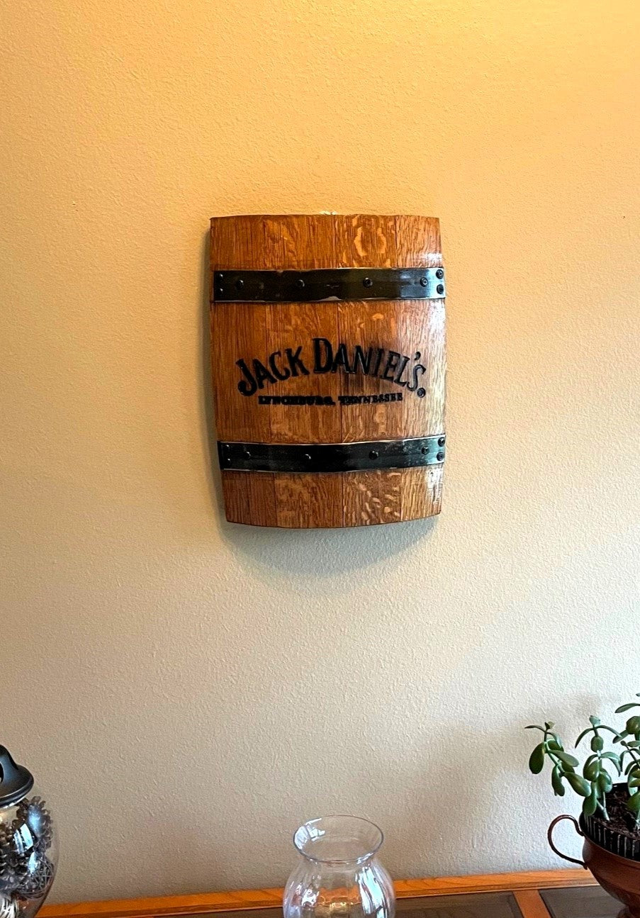 Whiskey Barrel Wall Hanging, Wall Art From A Used Oak Whiskey Barrel