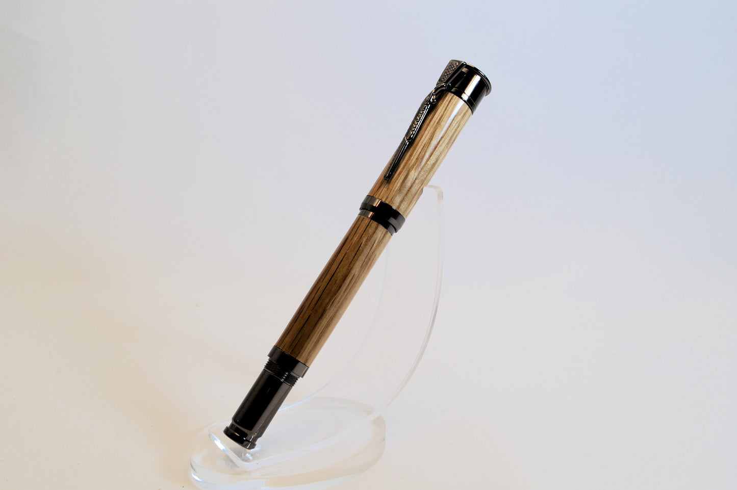 Over and Under Rollerball Bullet Pen in Gunmetal with Used Jack Daniels Barrel Oak