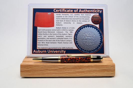 Twist Pen Made From the Plastic Seats of Auburn University's Auburn Arena