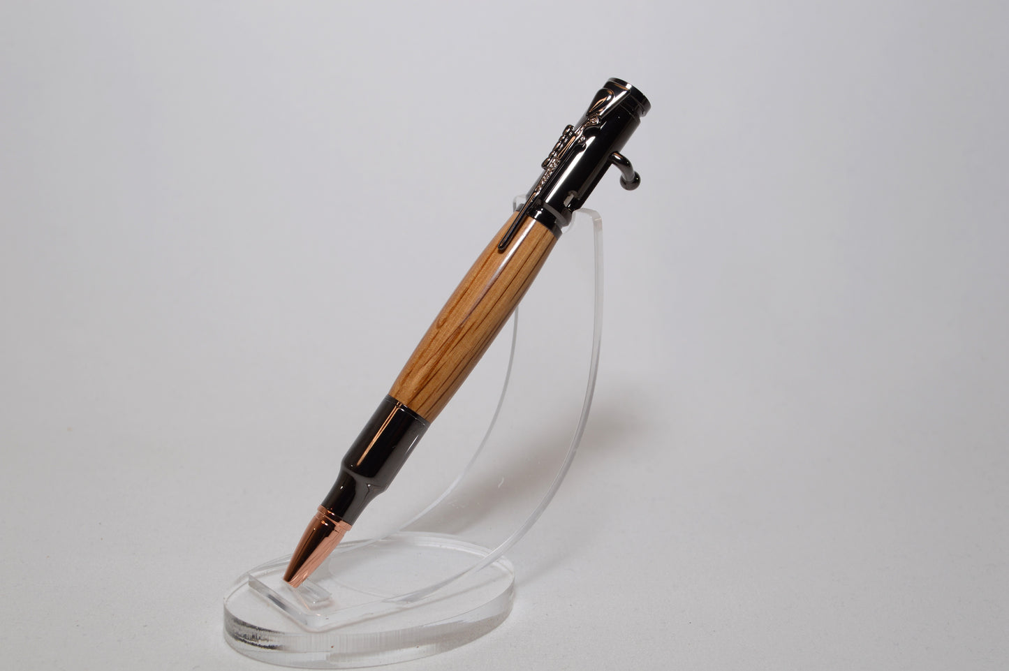 Whiskey Barrel Bolt Action Bullet Pen in Gunmetal Finish