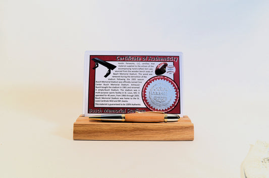 Handcrafted Pen Made From Saint Louis Cardinals Busch Memorial Stadium Wooden Dugout Bench