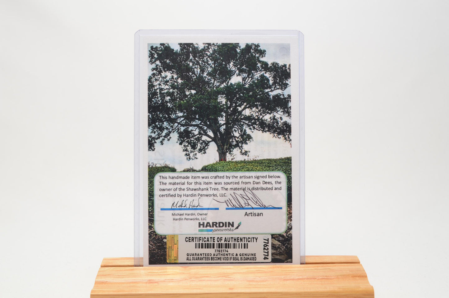 Handcrafted Pen Made With Wood From The Shawshank Tree