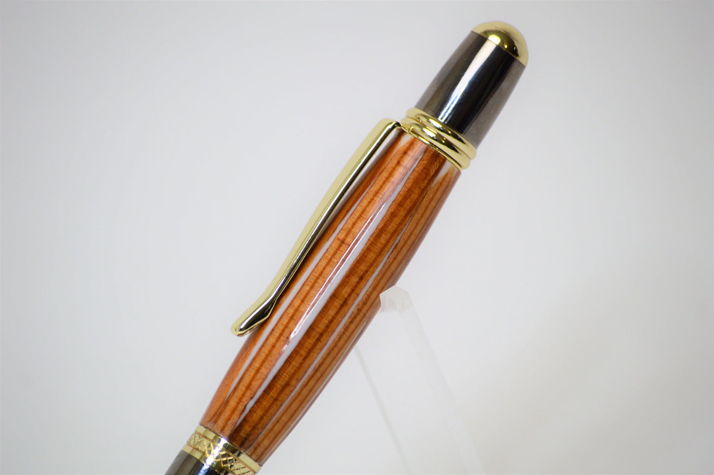 Handcrafted Gold and Black Titanium Twist Pen  From Original White House 1817 Oak Beams