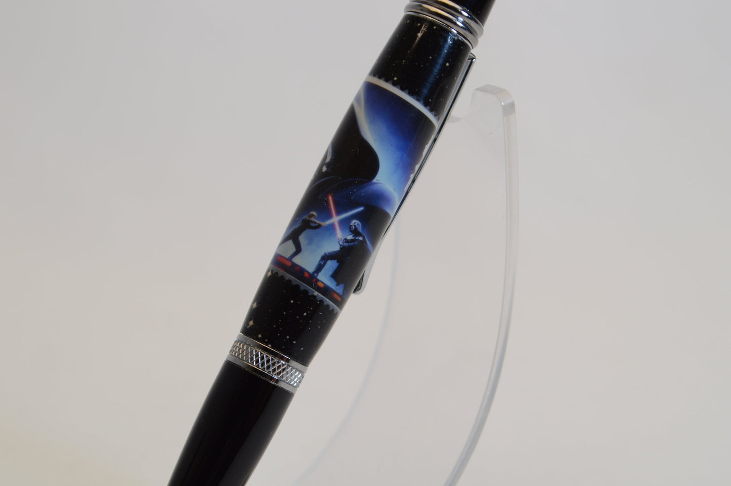 Handcrafted Pen Featuring a Darth Vader Star Wars Royal Mail Stamp Cast In Acrylic