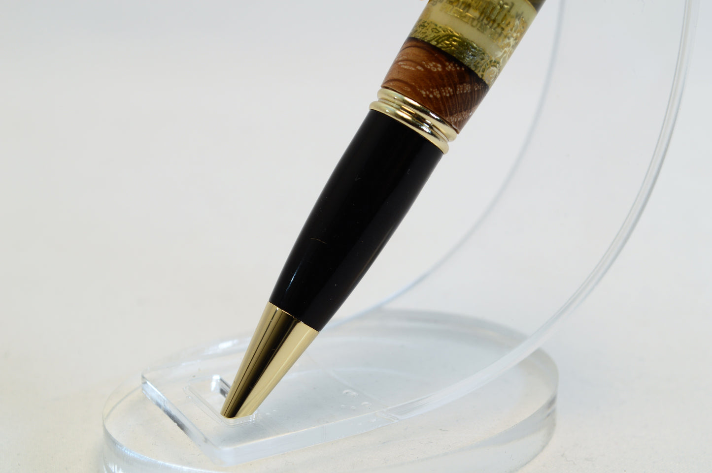 Handcrafted Pappy Van Winkle Barrel Wood and Pappy Van Winkle Cigar Label Twist Pen