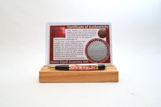 Handcrafted Pen Made From Indiana University Simon Skjodt Assembly Hall Plastic Stadium Seats