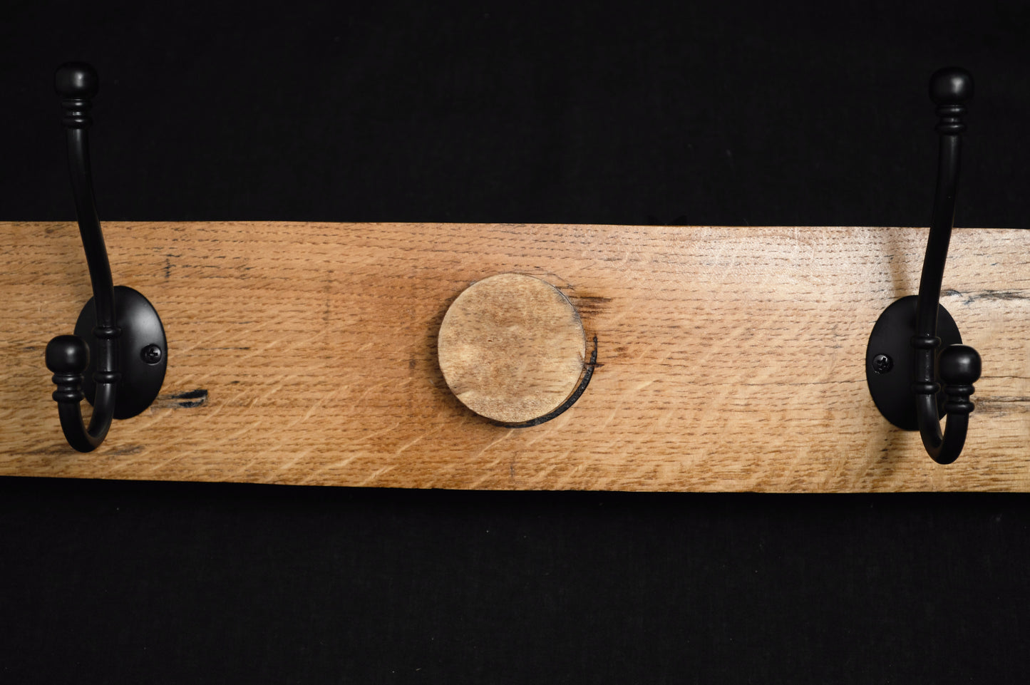 Whiskey Barrel Stave Coat Rack / Hat Rack  From a Used Jack Daniels Oak Whiskey Barrel