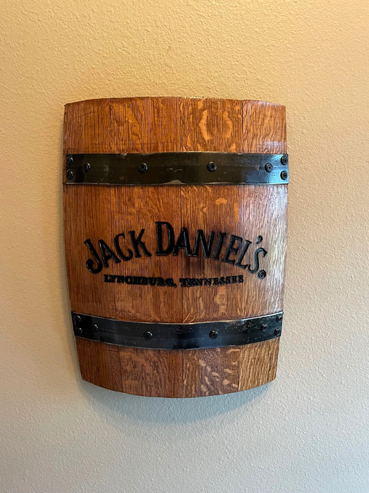 Whiskey Barrel Wall Hanging, Wall Art From A Used Oak Whiskey Barrel