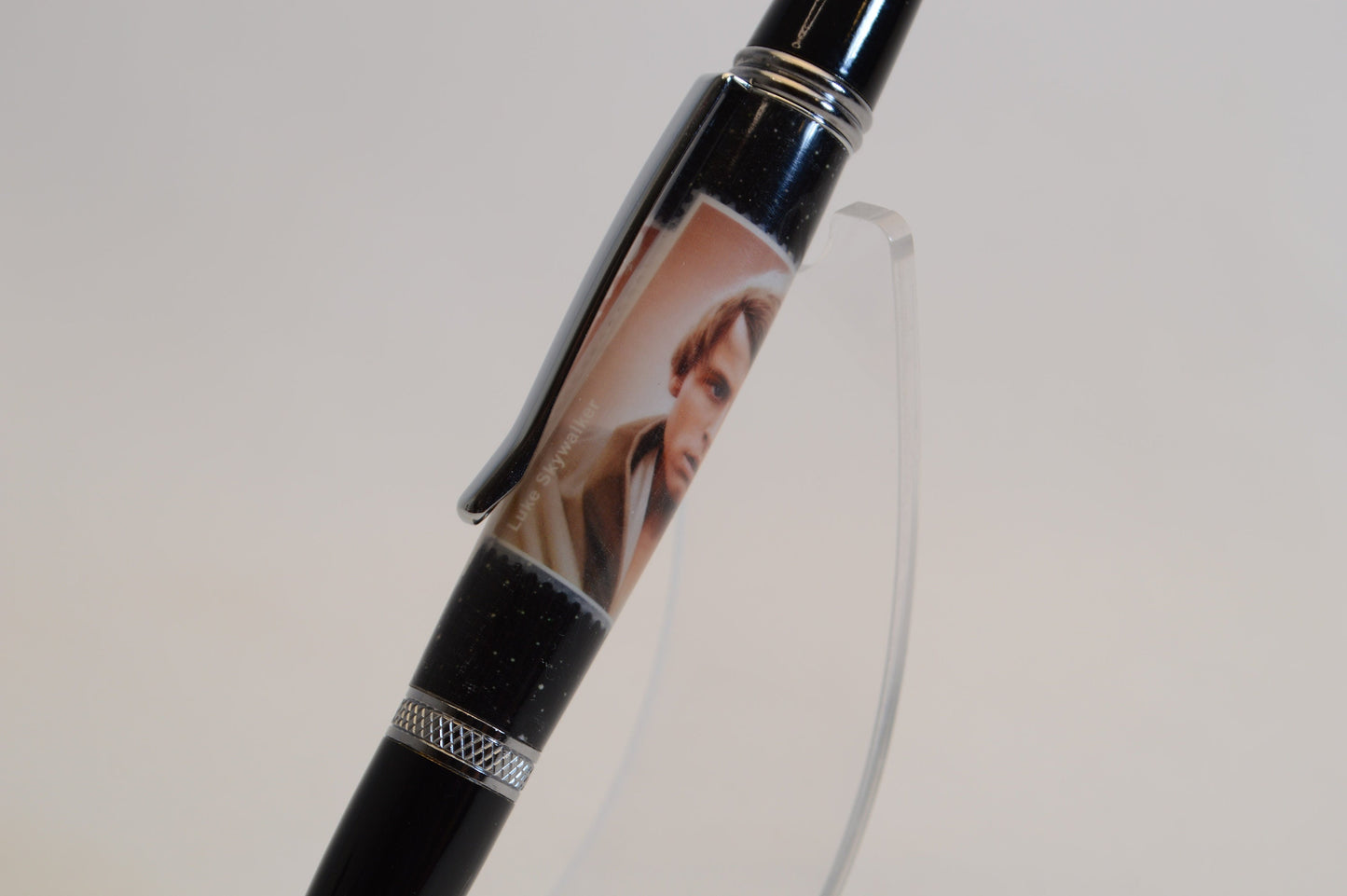 Handcrafted Pen Featuring a Star Wars Luke Skywalker Embedded Royal Mail Stamp