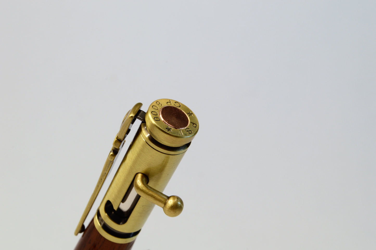 Handcrafted M1903 Springfield Rifle Stock Bolt Action Bullet Pen in Antique Brass Finish
