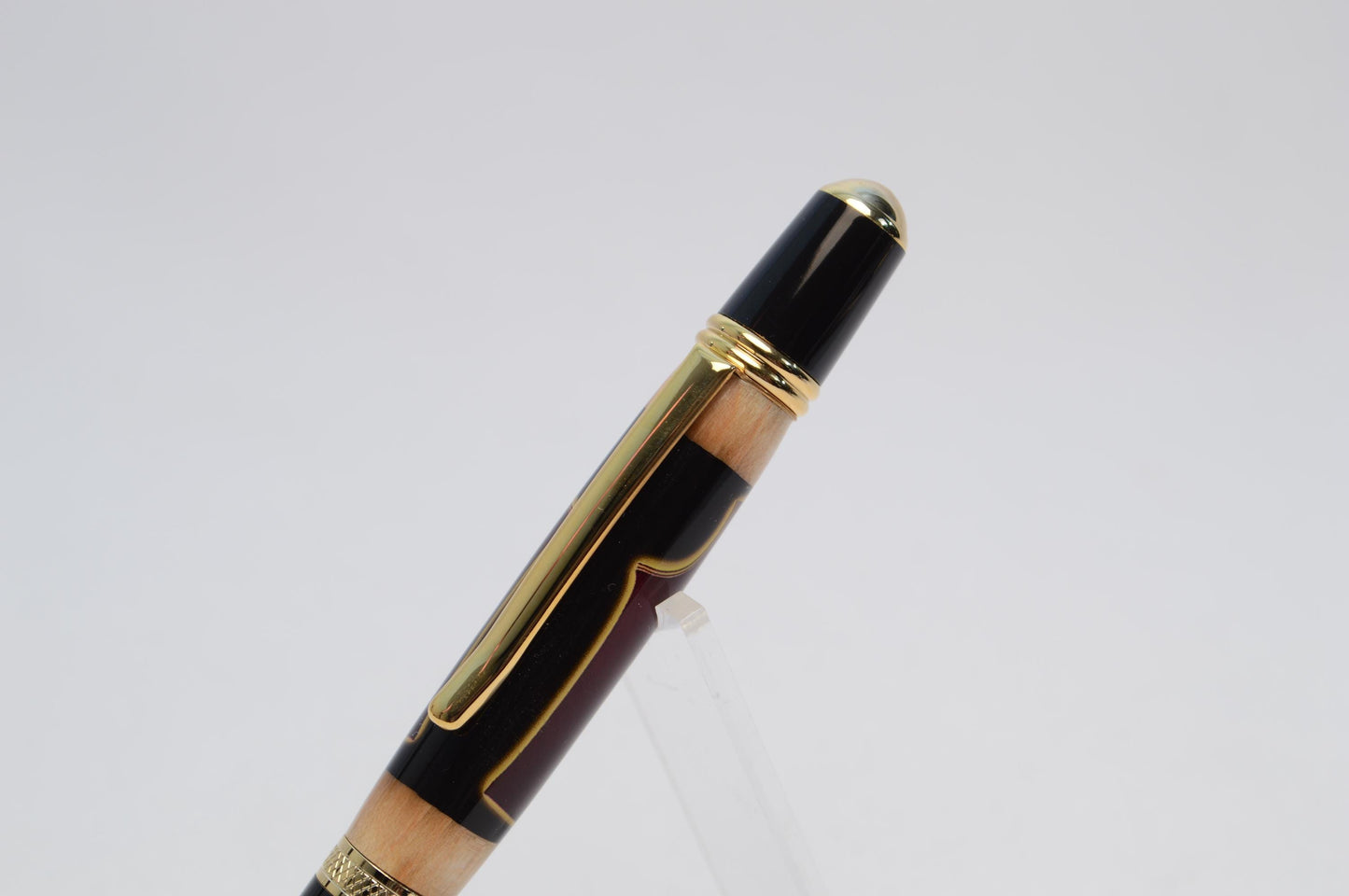 Handcrafted Pen Made With a Swatch From A Lebron James Game Used Jersey and Wood From Quicken Loans Arena Floor