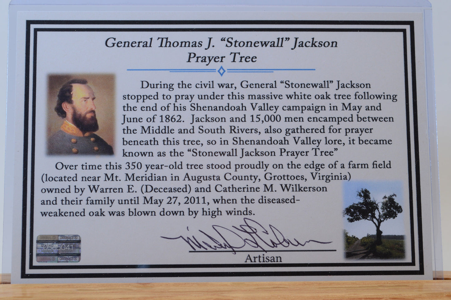 Handcrafted Stonewall Jackson Prayer Tree Twist Pen in Antique Brass and Black Chrome