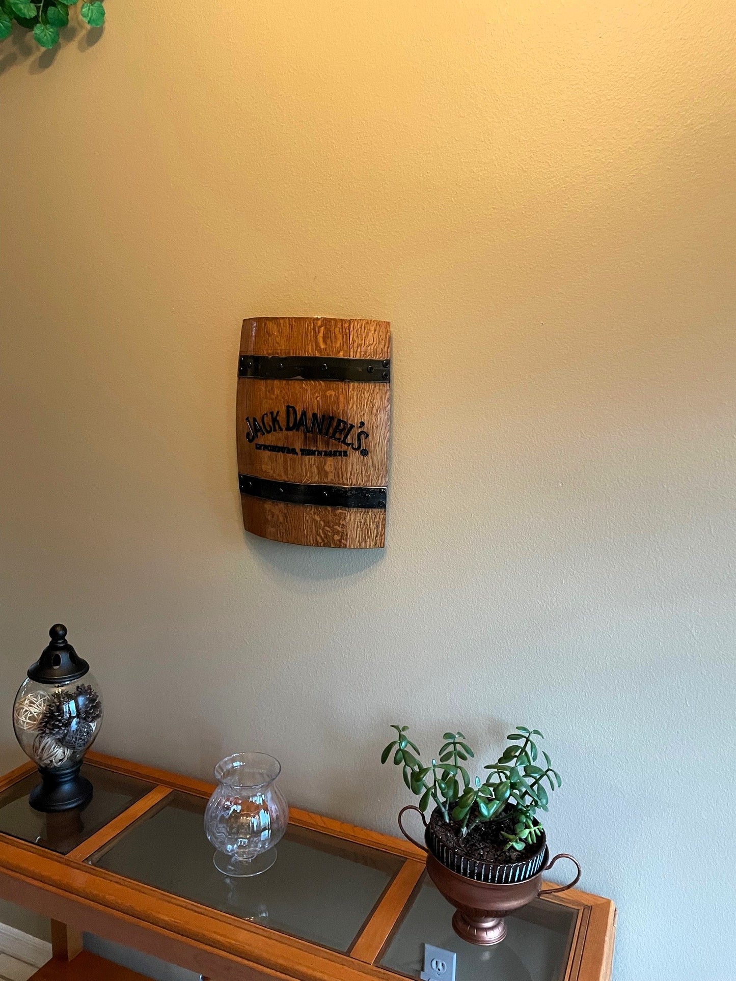 Whiskey Barrel Wall Hanging, Wall Art From A Used Oak Whiskey Barrel