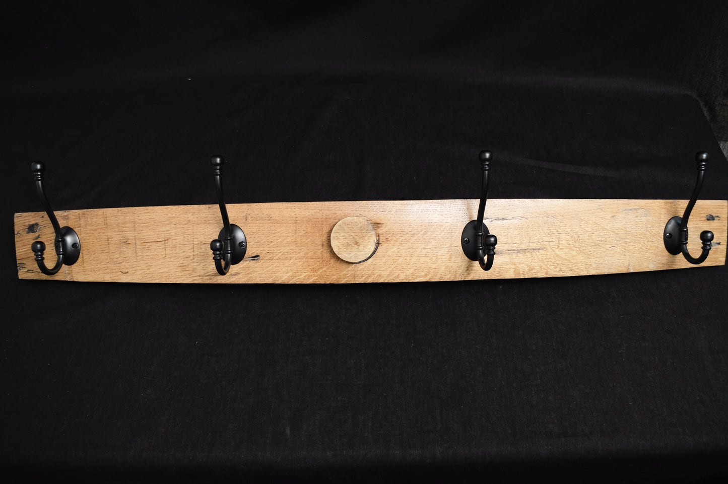 Whiskey Barrel Stave Coat Rack / Hat Rack  From a Used Jack Daniels Oak Whiskey Barrel