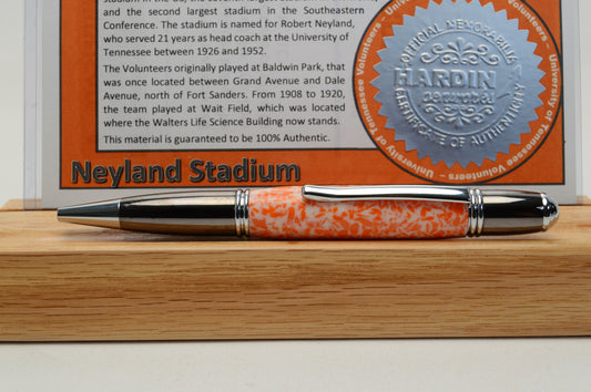 Handcrafted Pen Made from University of Tennessee Neyland Stadium Plastic Stadium Seats